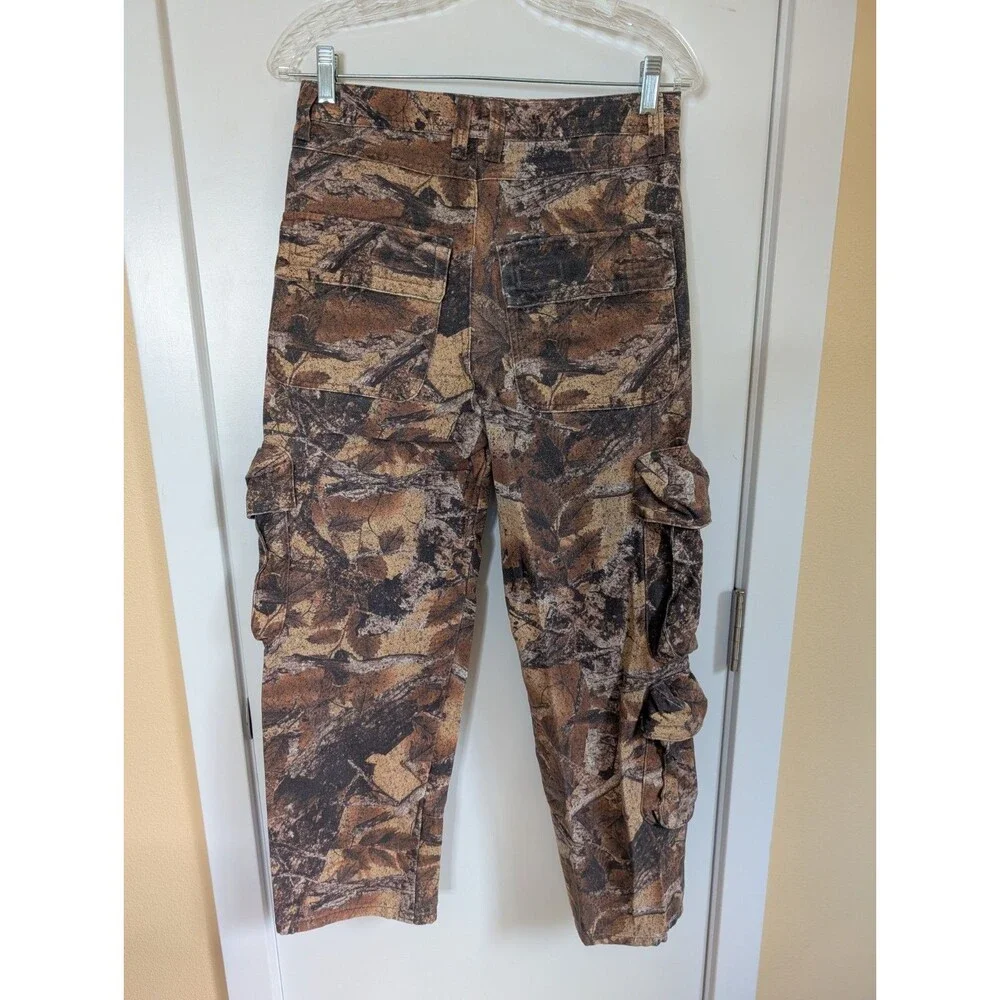 Ninth Hall Ambush Cargo Jeans 28 Streetwear High Rise Baggy Hunting Outdoor